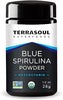 Terrasoul Superfoods Organic Blue Spirulina Powder 1 Oz (28 Servings) - Pure and Nutrient-Rich Superfood for Vibrant Wellness and Culinary Creativity, Premium Blue Color, Packed in Glass Jar