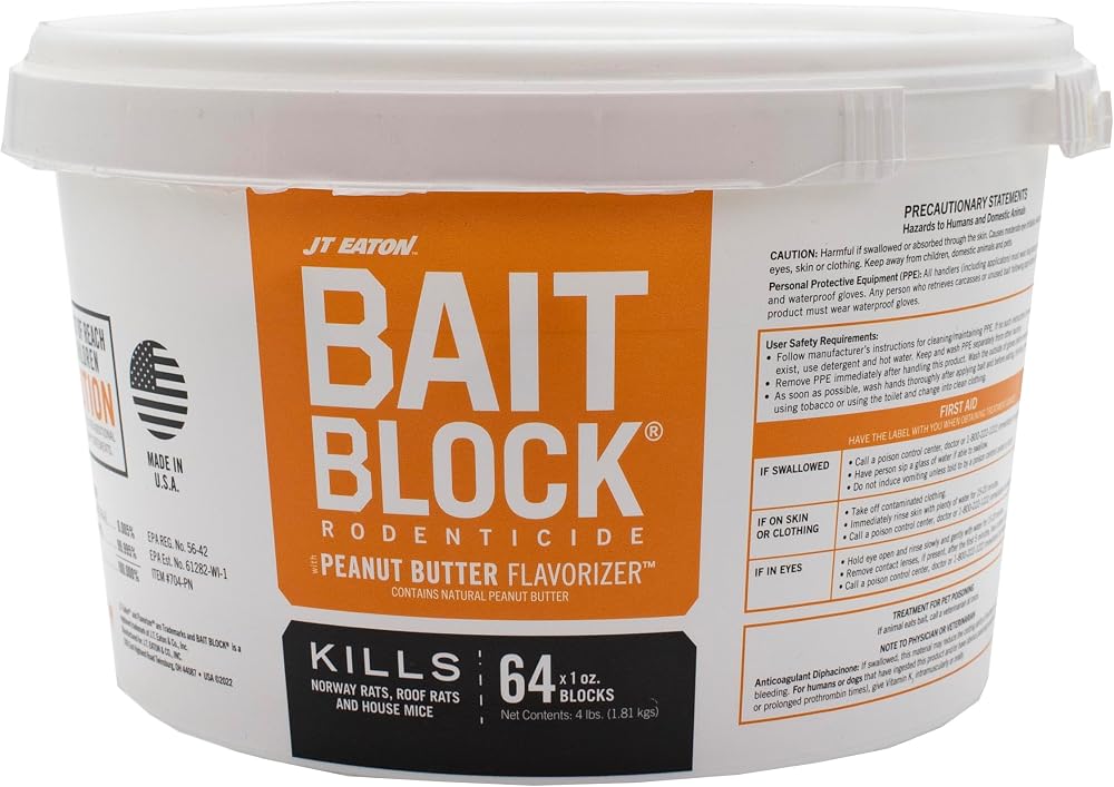 J.T. Eaton 704-PN Bait Block, Solid, 1 oz, Pail