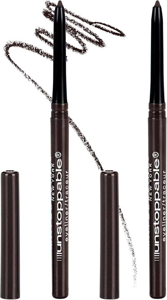 MAYBELLINE Unstoppable Waterproof Mechanical Brown Eyeliner Pencil, Easy to Apply, Smooth Glide, Up to 24 Hour Wear, Espresso, Pack of 2