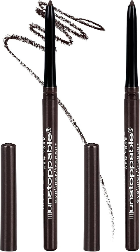 MAYBELLINE Unstoppable Waterproof Mechanical Brown Eyeliner Pencil, Easy to Apply, Smooth Glide, Up to 24 Hour Wear, Espresso, Pack of 2