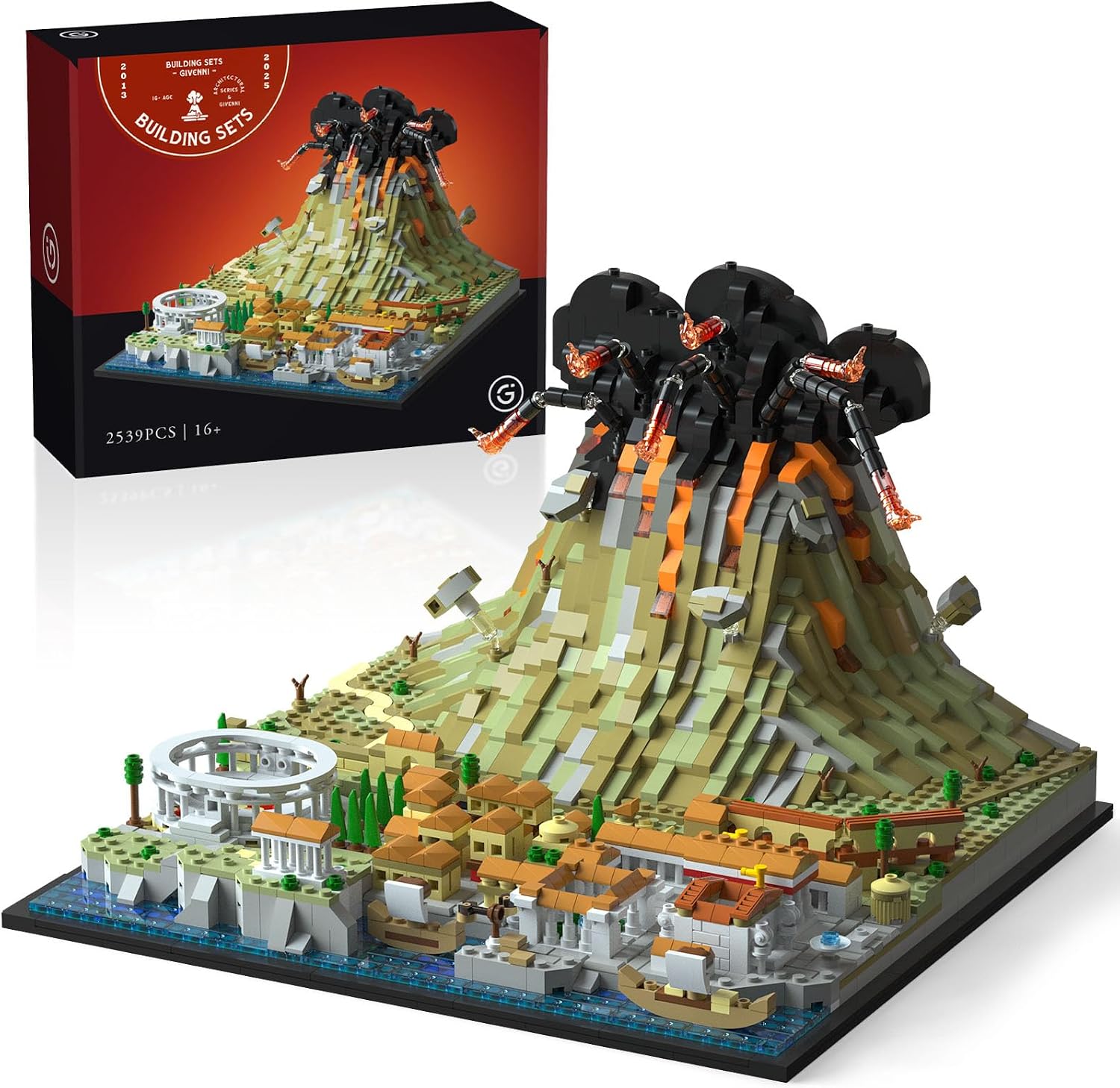 Givenni Architecture Ancient City of Pompeii Building Kit