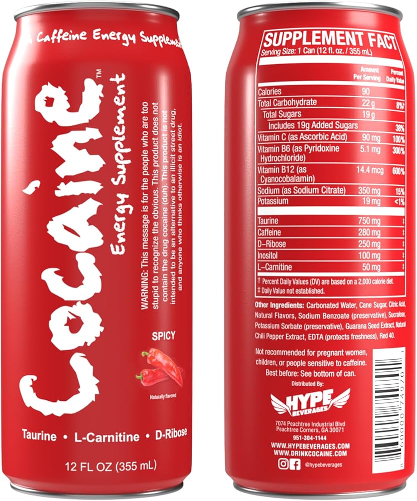 Hype Beverages Official Spice Blast Energy Drink - Spice Flavor with High Caffeine & Taurine, Vitamins & Antioxidants for Pre Workout Energy Boost - 12Oz Can, Pack of 12 Caffeine Drinks