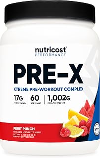 Nutricost Pre-X Xtreme Pre-Workout Complex Powder (Fruit Punch) 60 Servings