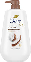 Dove Body Wash Restore Coconut & Cocoa Butter 30.6 oz Pump, Sulfate Free