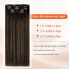 Sunny Hair Clip in Hair Extensions Real Human Hair Dark Brown Balayage - Image 3