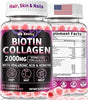 Biotin Gummies 10000mcg for Hair Growth Women & Men + Collagen Peptides