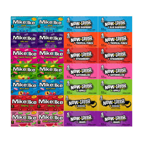 Assorted Candy Mix - 28 Pack - 14 Flavors of Mike and Ike and Now and Later