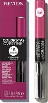Revlon ColorStay Overtime Lipcolor, 260 Perennial Plum, 0.07 fl oz | Dual-ended liquid lipstick with clear lip gloss. Moisturizing ingredients. Won't smudge, bleed or feather. - Lip Makeup - Beauty - 260 Perennial Plum