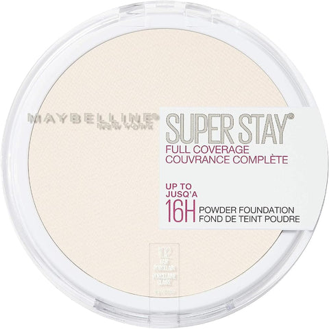 Maybelline Super Stay Full Coverage Powder Foundation Makeup, Up to 16 Hour Wear, Fair Porcelain, - Face Makeup - Beauty