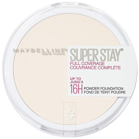 Maybelline Super Stay Full Coverage Powder Foundation Makeup, Up - 102 FAIR PORCELAIN (1 Count)