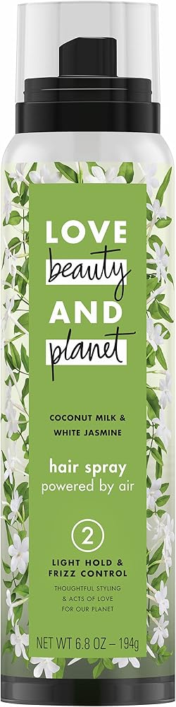 Love Beauty and Planet Frizz Control Hair Spray Coconut Milk and White Jasmine 6.8 oz