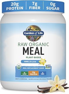 Garden of Life Raw Organic Meal Protein Powder, Vanilla, 14 Servings
