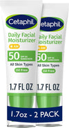 Cetaphil Daily Facial Moisturizer SPF 50, Fragrance-Free, 1.7oz, 2ct - Personal Care
