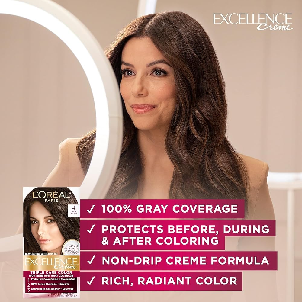 L'Oreal Paris Excellence Creme Permanent Hair Color, 8 Medium Blonde, 1 kit (Pack of 2) - Personal Care