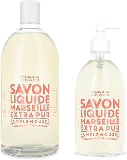 Compagnie de Provence Marseille Luxe Liquid Soap w. Refill, Pink Grapefruit - Personal Care