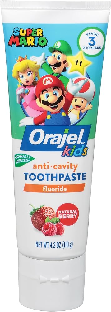 Orajel, Toothpaste Kids Super Mario Flouride Berry, 4.2 Ounce