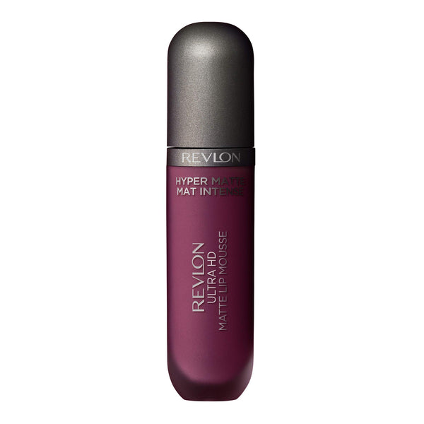 Revlon Ultra HD Lip Mousse Hyper Matte, Longwearing Creamy Liquid Lipstick in Plum / Berry, Rocky Plum (845), 0.2 oz