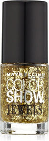 Maybelline New York Color Show Jewels Nail Lacquer Top Coat, Gilded in Gold, 0.23 Fluid Ounce, 1 Count