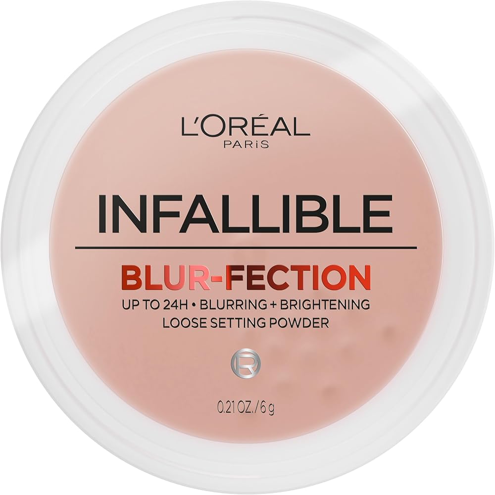 L'Oreal Paris Infallible Blur-fection Longwear Loose Setting Powder, Blurring Face Powder With Up to 24HRs of Wear, Translucent Medium Deep, 1 Kit - Personal Care