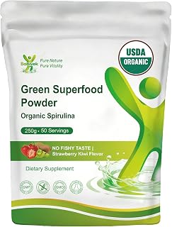Organic Super Greens Powder & Spirulina Powder for Kids & Adults