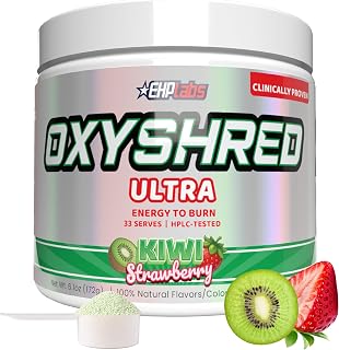 EHP Labs OxyShred Pre Workout Powder - Kiwi Strawberry, 33 Servings