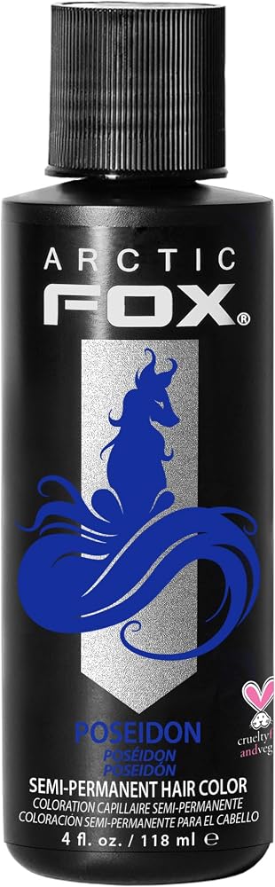 ARCTIC FOX Semi-Permanent Hair Dye Poseidon - Vegan Cruelty Free - 8 fl oz