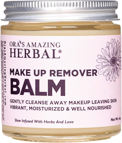 Makeup Remover Balm, Wipe-Off Calendula Cleansing Balm with Soothing Licorice, Make Up Remover, Fragrance Free, Plant Based, Ora’s Herbal, 4 oz - Personal Care