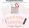 CurvLife Medium Square Press On Nails, Abstract Pop Colorful, Soft Gel - Image 3