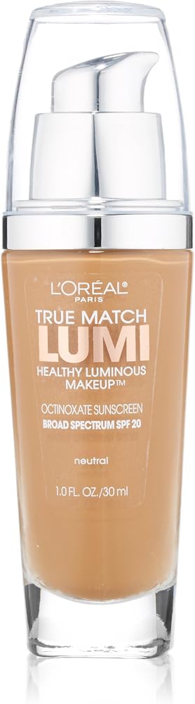 L'Oreal Paris True Match Lumi Healthy Luminous Makeup, N7-8 Classic Tan Cappucino, 1 fl; oz.