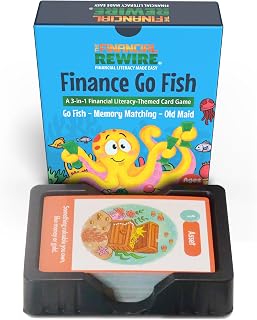 Finance Go Fish – 3-in-1 Financial Literacy Card Game for Kids Ages 5–12 | Go Fish, Memory & Old Maid | Educational Money Vocabulary Deck (Beginner)