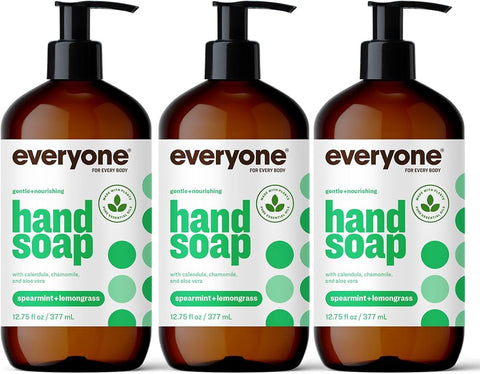 Everyone Liquid Hand Soap, 12.75 Ounce , Ruby Grapefruit, Plant-Based Cleanser with Pure Essential Oils - Personal Care