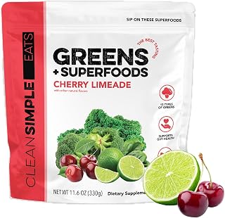 Clean Simple Eats Super Greens Powder, Cherry Limeade, 30 Servings