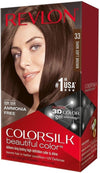 Revlon ColorSilk Beautiful Color, 33 Dark Soft Brown 1 ea (Pack of 6)