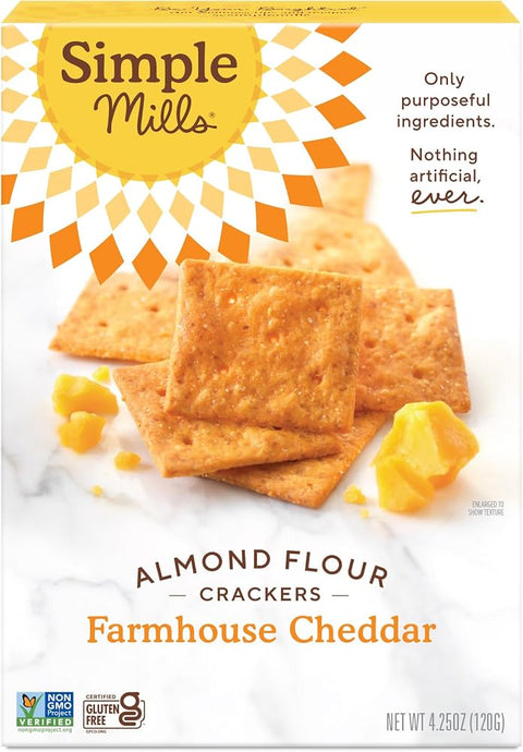 Simple Mills Almond Flour Crackers, Farmhouse Cheddar, 1pk, 4.25oz - Personal Care