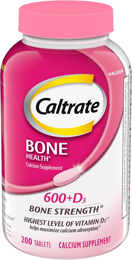 Caltrate 600 Plus D3 Vitamin D and Calcium Supplement Tablets, 200 Count - Personal Care