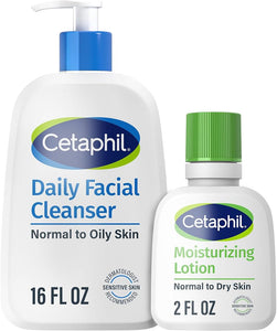 Cetaphil Daily Facial Cleanser, Oily & Combo Skin, 16oz, Face Lotion, 2oz - Personal Care
