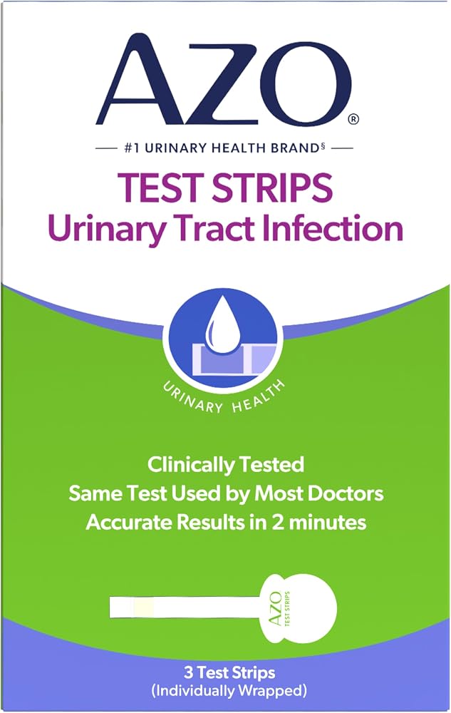 AZO Urinary Tract Infection (UTI) Test Strips, Results in 2 Mins, 3 Count