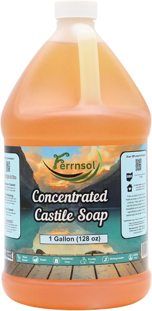 Concentrated Pure Castile Liquid Soap, Unscented, 128 fl oz - Personal Care