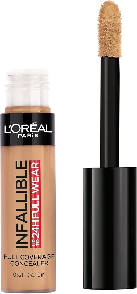 L'Oreal Paris Makeup Infallible Full Wear Waterproof Matte Concealer, Full Coverage, Toffee, 0.33 fl. oz.
