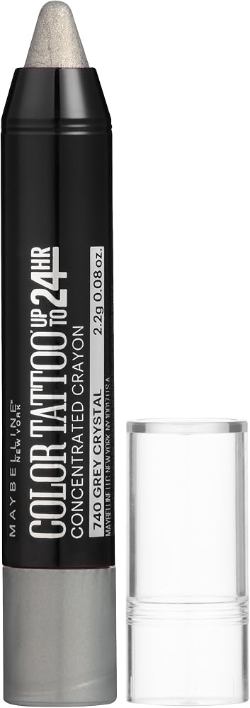 Maybelline New York Eyestudio ColorTattoo Concentrated Crayon,740 Grey Crystal, 0.08 oz.