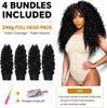 Burmese Curly Crochet Human Hair for Black Women, 4 Bundles 240g Full Head Pack, Pre-Separ - Image 2