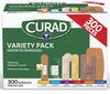 Curad Assorted Bandages Variety Pack, 300 Count, 6 Styles Including Antibacterial, Waterpr - Image 2