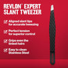 Revlon Expert Slant Tip Tweezer, Black, 1 Count - Image 3