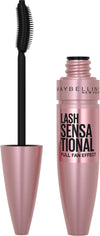 Maybelline Lash Sensational Washable Mascara, Lengthening and Volumizing for a Full Fan Effect, Brownish Black, 1 Count