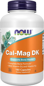 NOW Supplements, Cal-Mag DK with Vitamins D3 & K2, 180 Caps