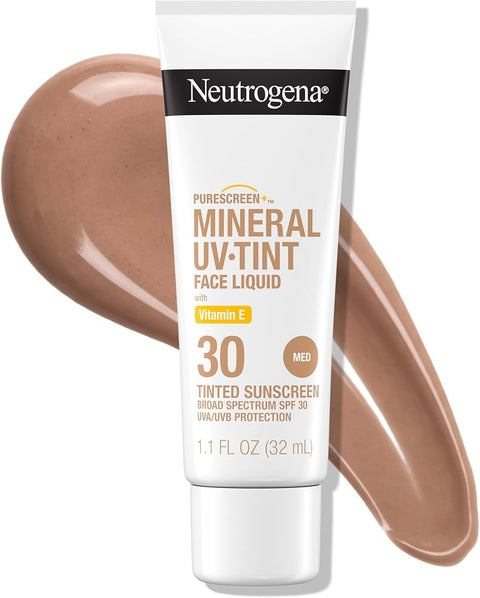 Neutrogena Purescreen+ Mineral Tinted Sunscreen SPF 30, Medium, 1.1 fl oz - Personal Care