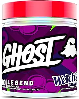 GHOST Legend Pre-Workout Powder, Welch's Grape, 30 Servings
