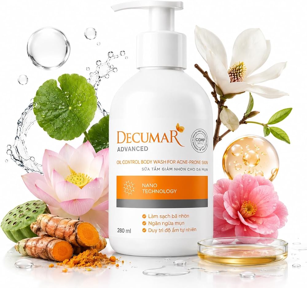 Decumar Acne Body Wash, Acne-Prone & Blemish-Prone Skin, 280ml/9.46 fl oz - Personal Care