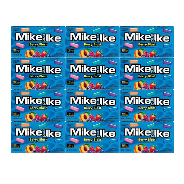 Generic Chewy Candy Mike & Ike Berry Blast - 4.25 oz, 12 Pack, Theater Boxes - Fruity, Soft, and Flavorful Snacks for Movies, Parties, and Anytime Cravings