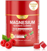 Magnesium Glycinate Gummies 500mg – Sugar Free Magnesium Gummies for Sleep, Stress, Muscle & Nerve Support – for Adults & Kids 4+, Vegan, No Melatonin (Raspberry Flavor, 60 Count)